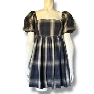 DollsKill | NWT’s Delia’s Plaid Goth Grunge Babydoll Empire Waist Mini Dress